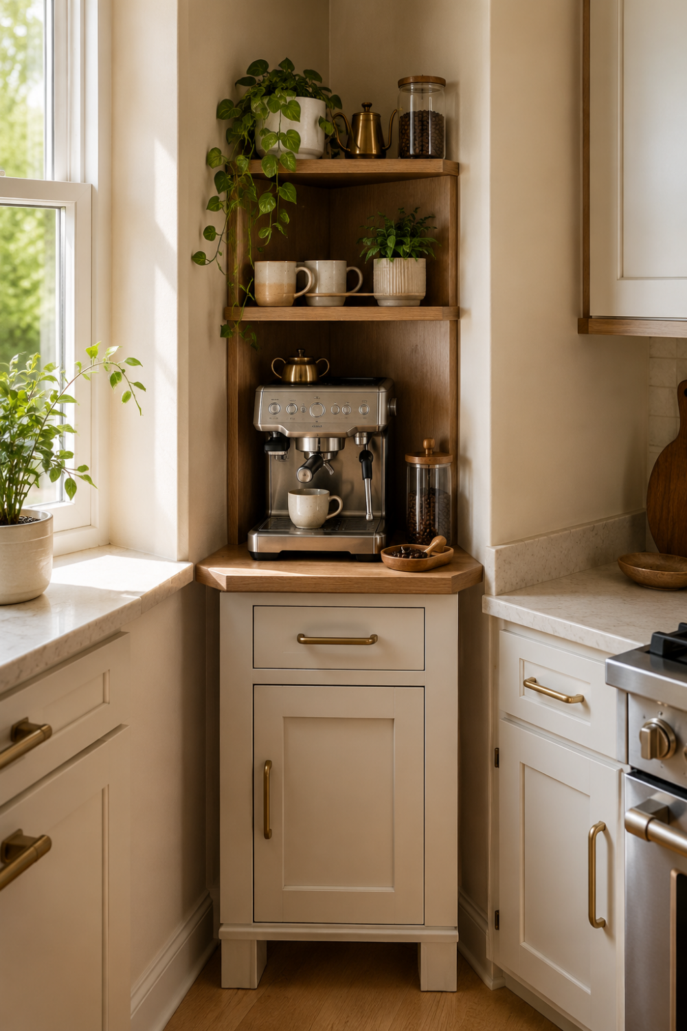 dedicated nook coffee bar styling idea