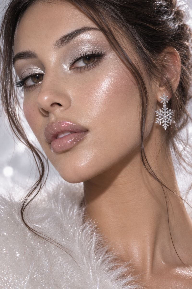 full frosted snow princess makeup look