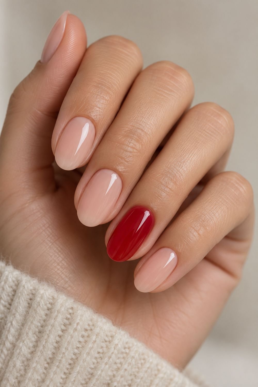 jelly accent nail idea gummy manicure