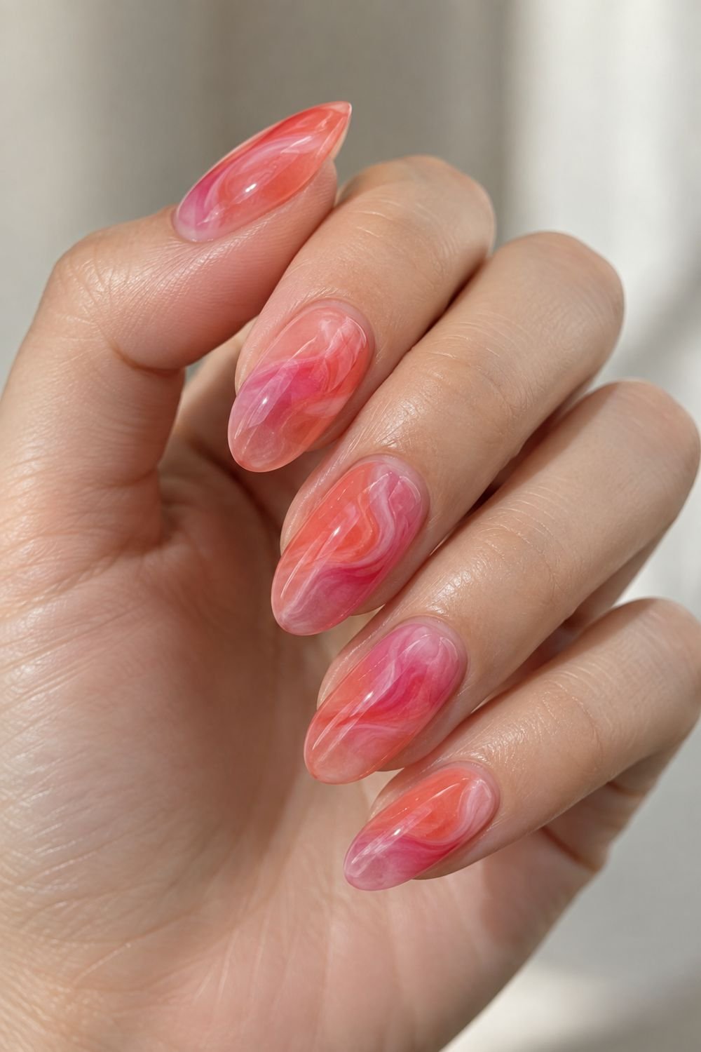 jelly swirl marble nail art design]