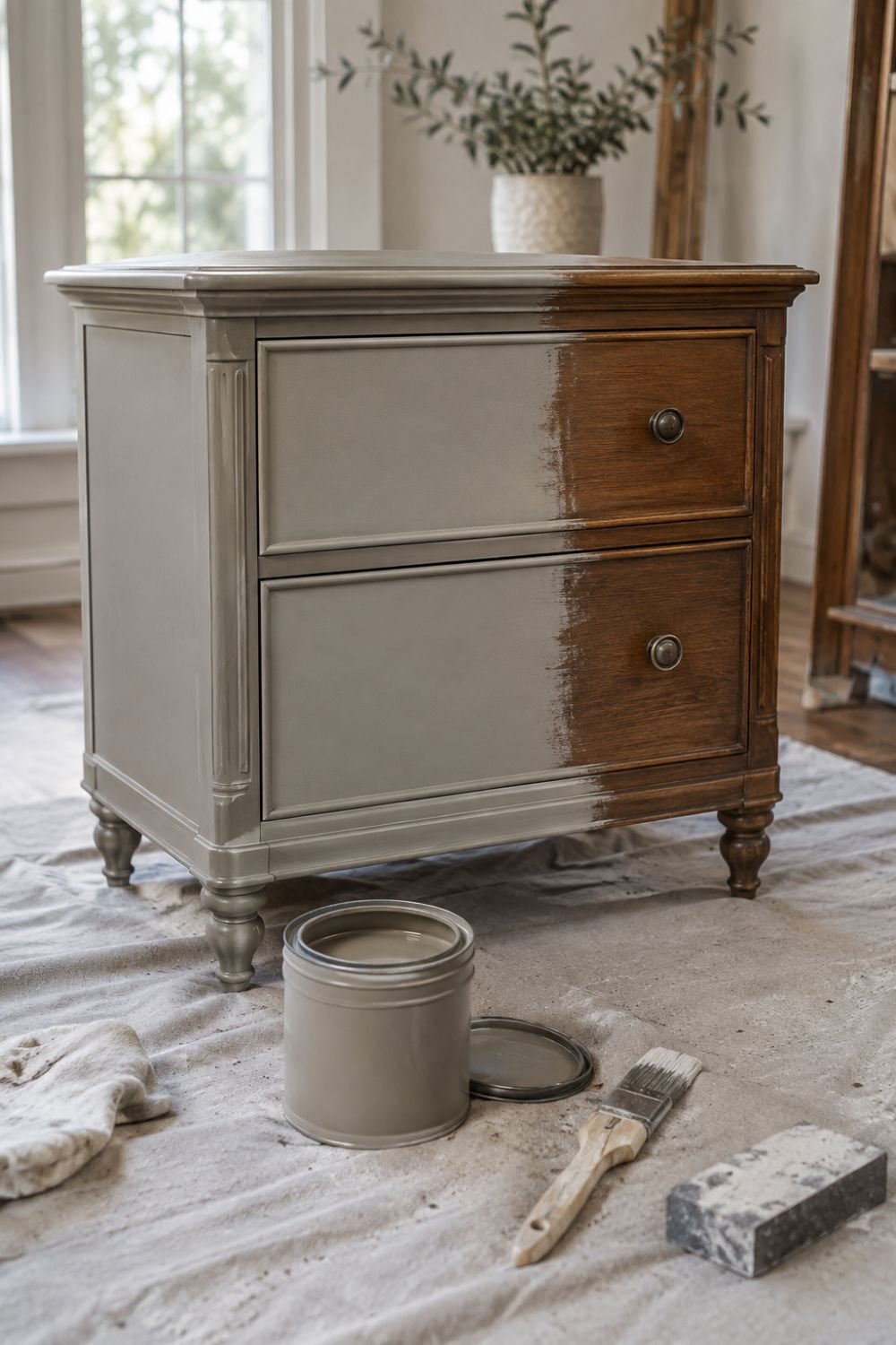 mineral paint pottery barn thrift flip idea
