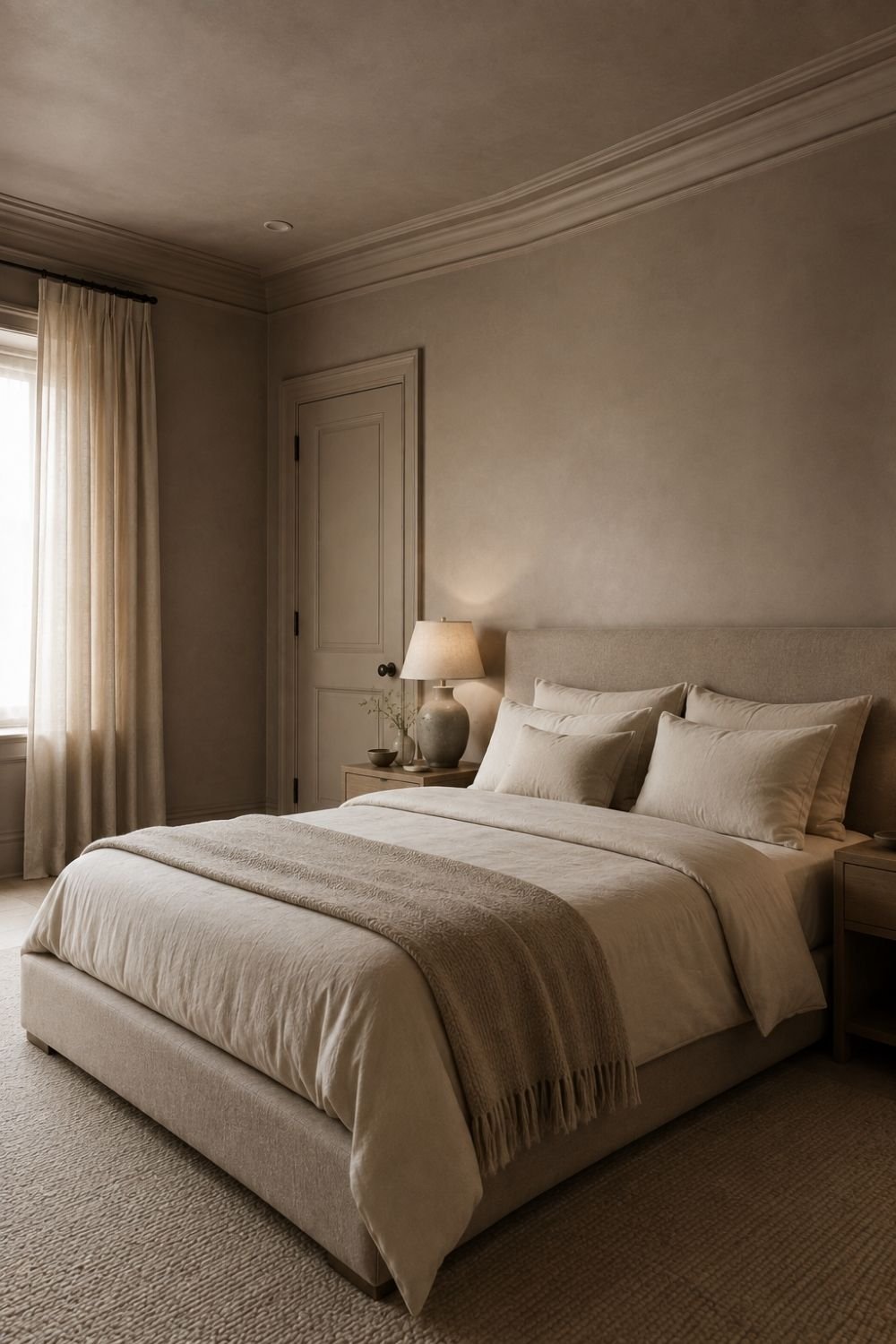 mushroom drench color drenched bedroom idea