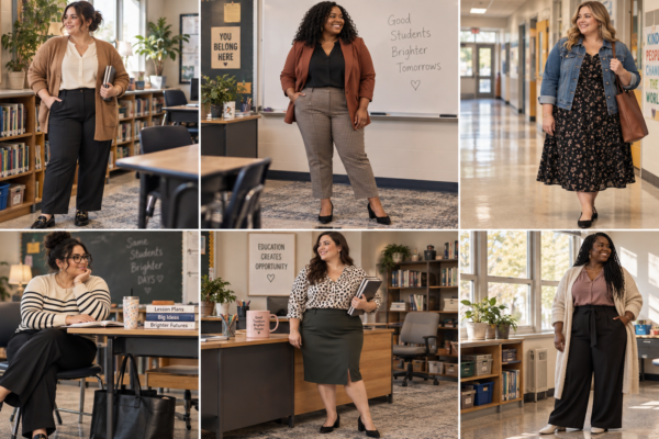 plus size teacher outfit