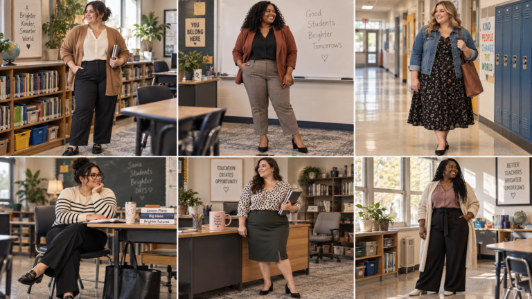 plus size teacher outfit