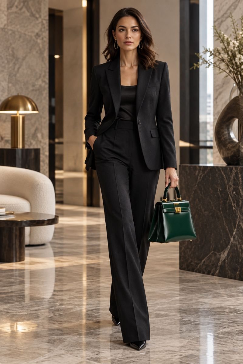 structured statement handbag glamoratti outfit idea
