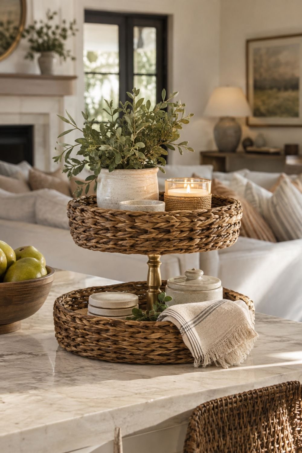 tiered basket pottery barn thrift flip idea