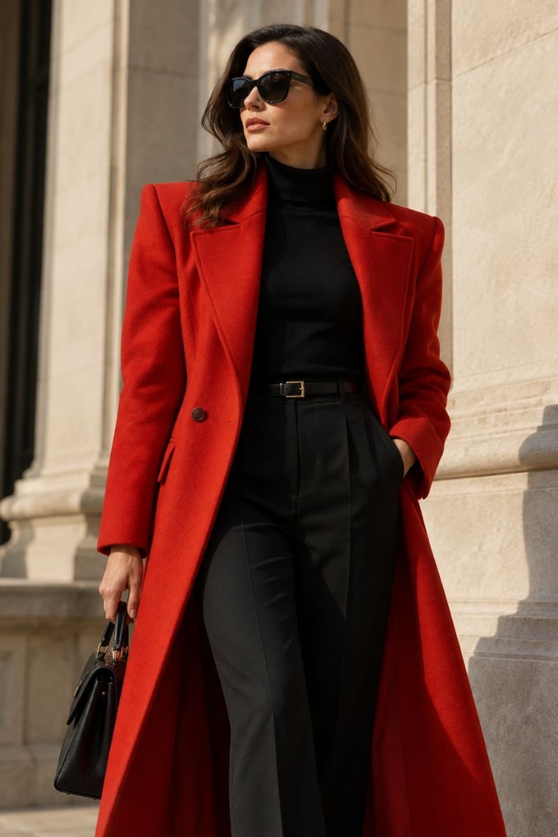 tomato red statement glamoratti outfit idea