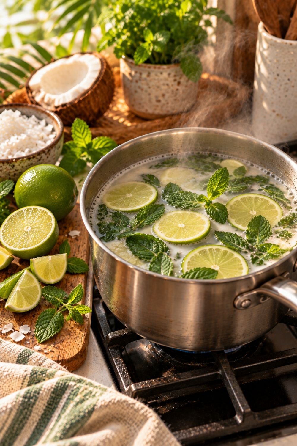 tropical coconut lime simmer pot recipe