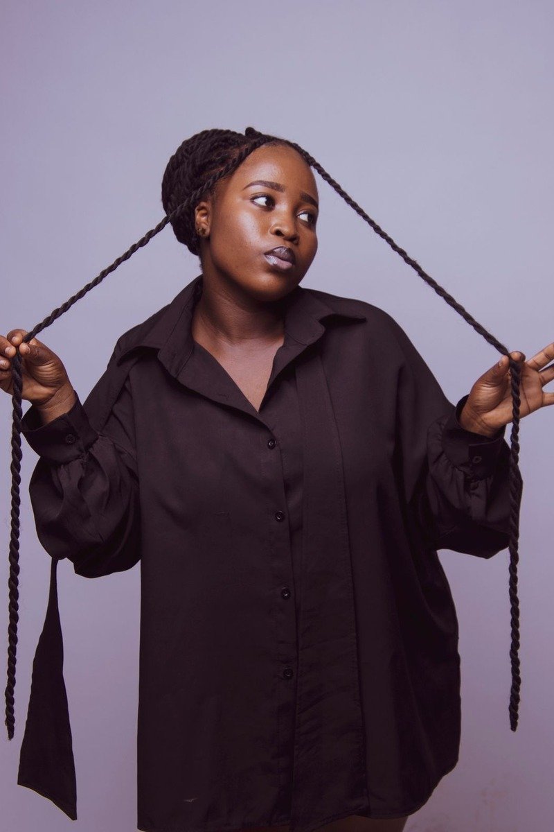 Box braids on a Black woman