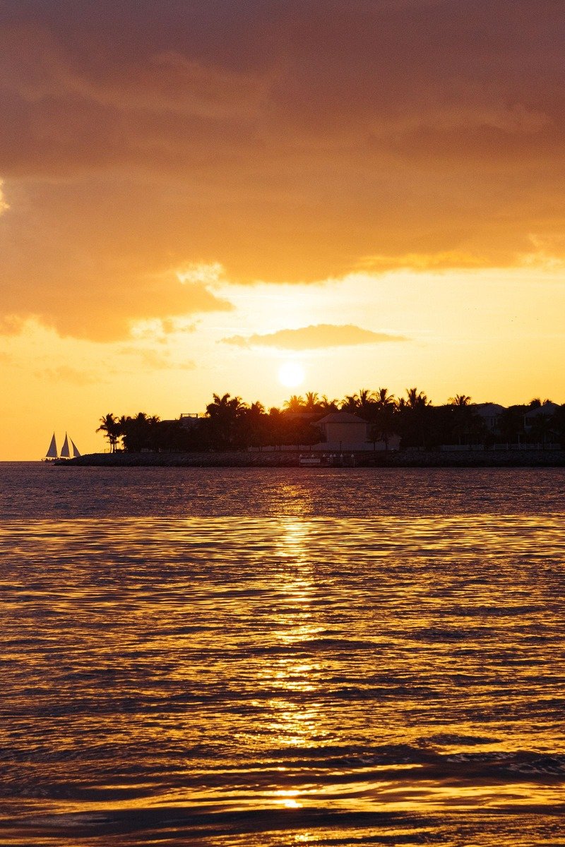 Warm winter destinations in the USA Key West sunset