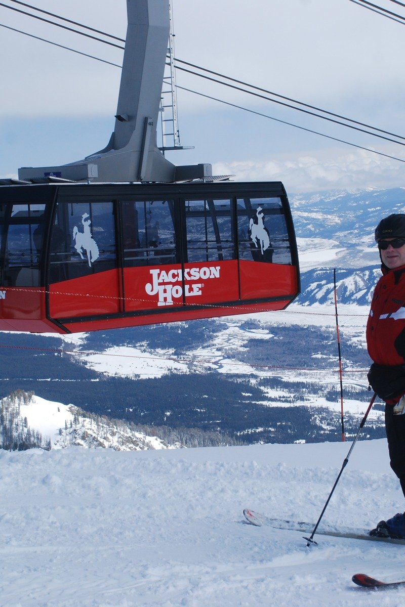 Jackson Hole Wyoming ski resort in winter