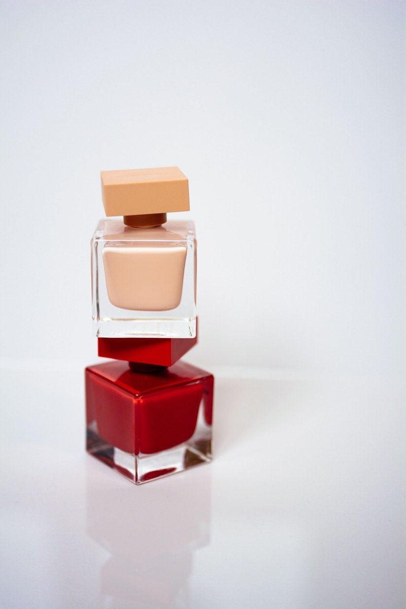 Colorful playful perfume bottle with sweet candy styling