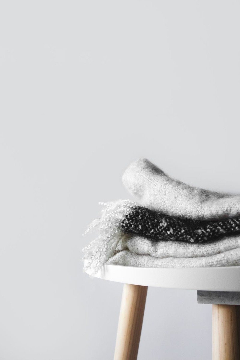 Folded cashmere scarf gift