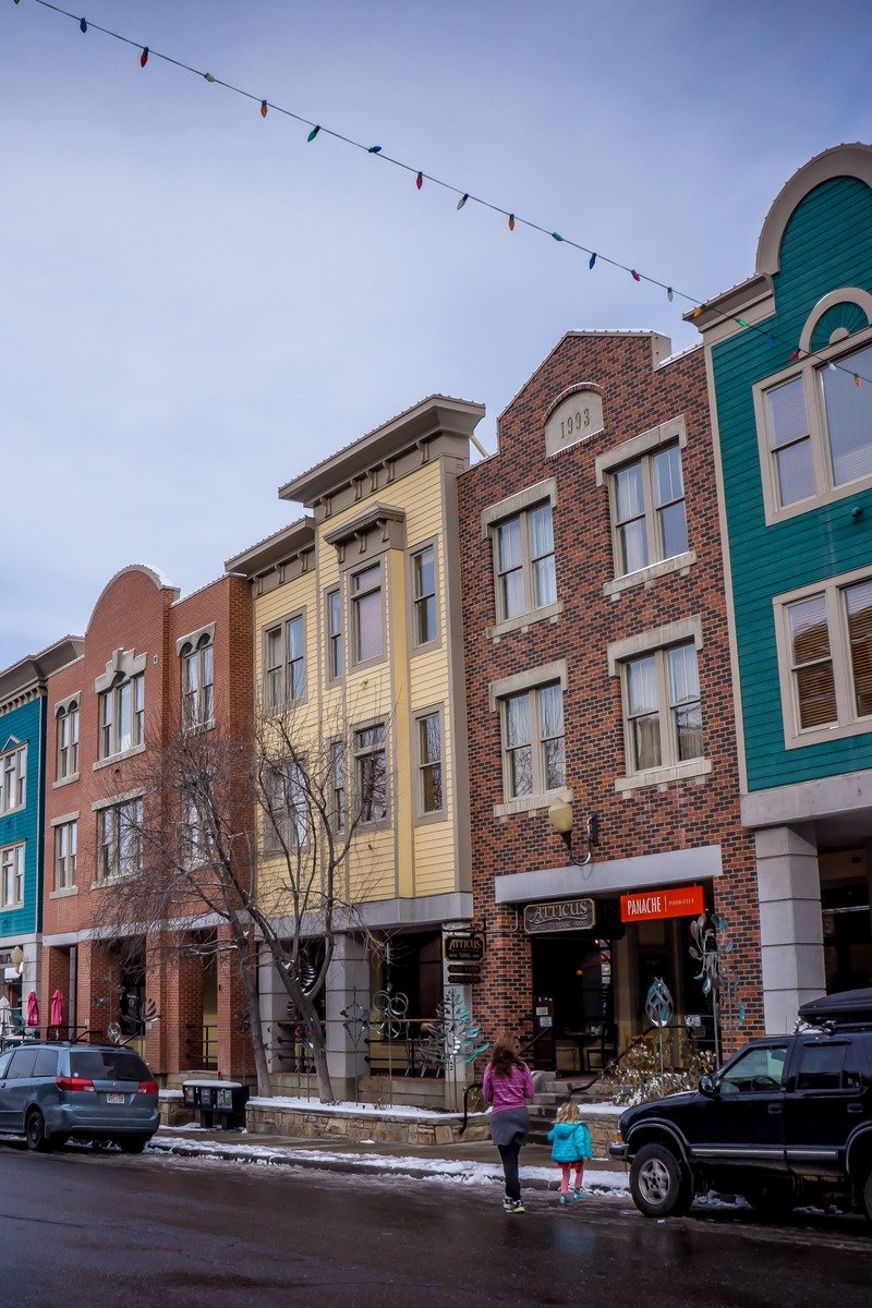 Park City Utah Main Street in winter