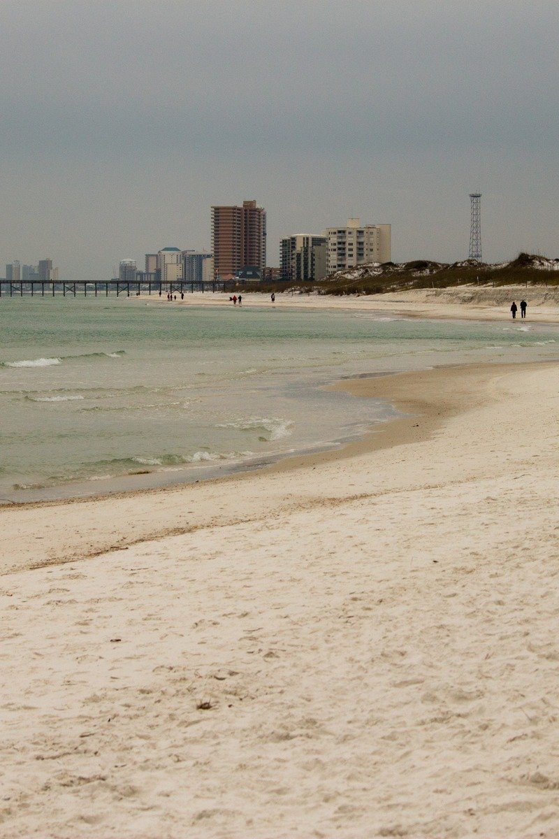 Panama City Beach Florida white sand shoreline