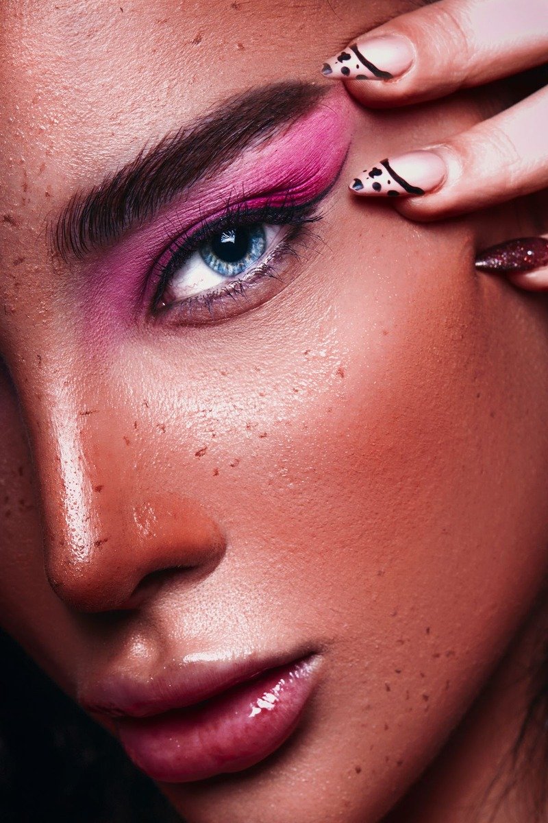 Cloud skin base paired with cream blush for a flushed glow
