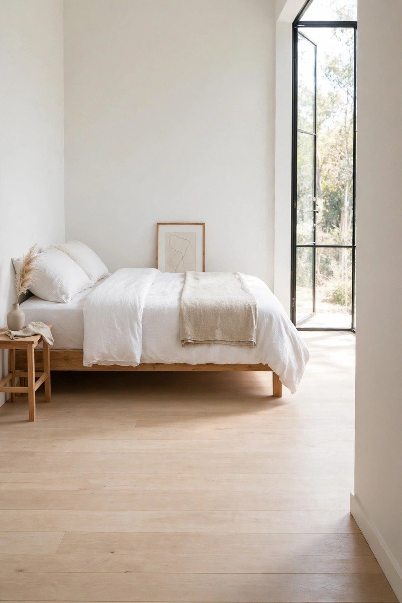 Small bedroom with clear open floor space