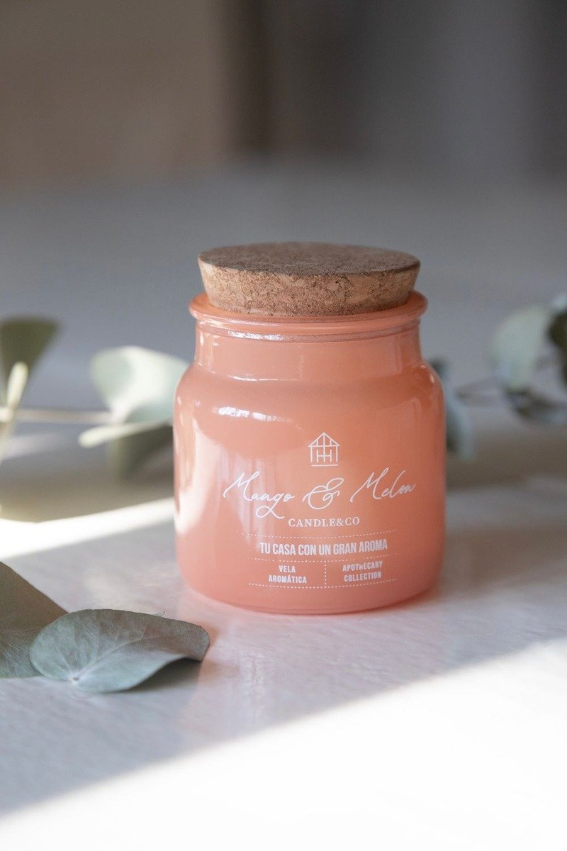 Scented candle in a glass jar
