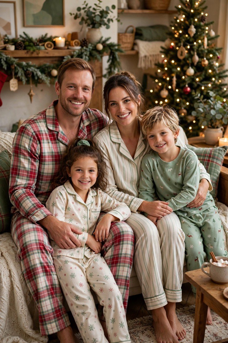 Christmas pajamas idea shared color palette