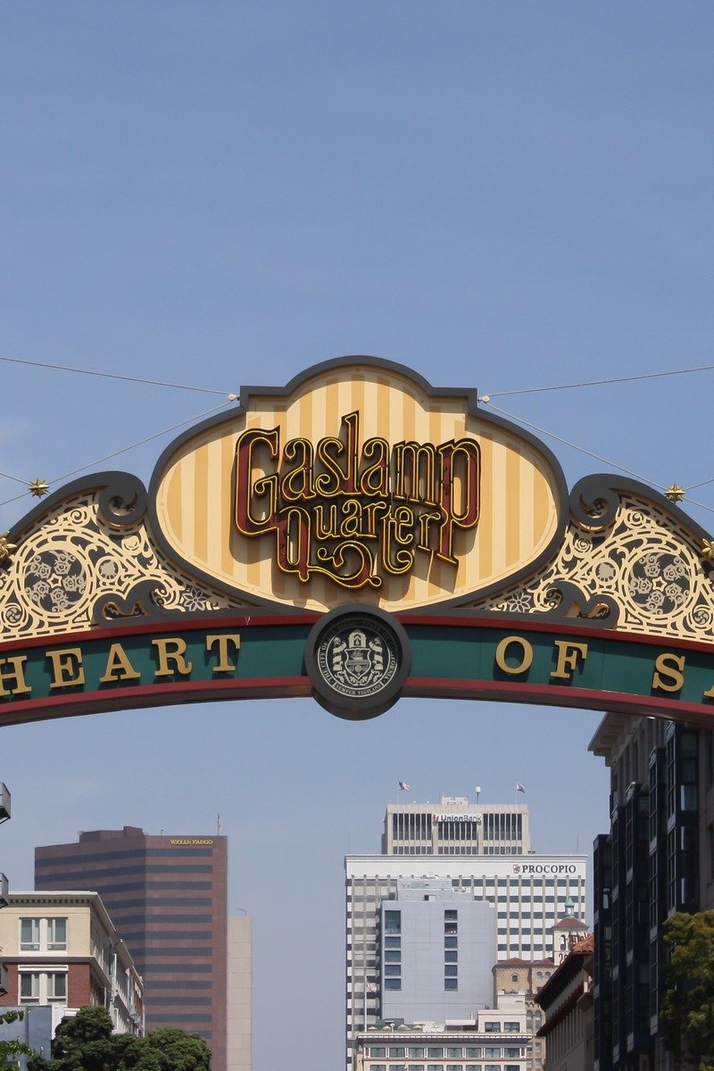 Gaslamp Quarter San Diego Fifth Avenue arch