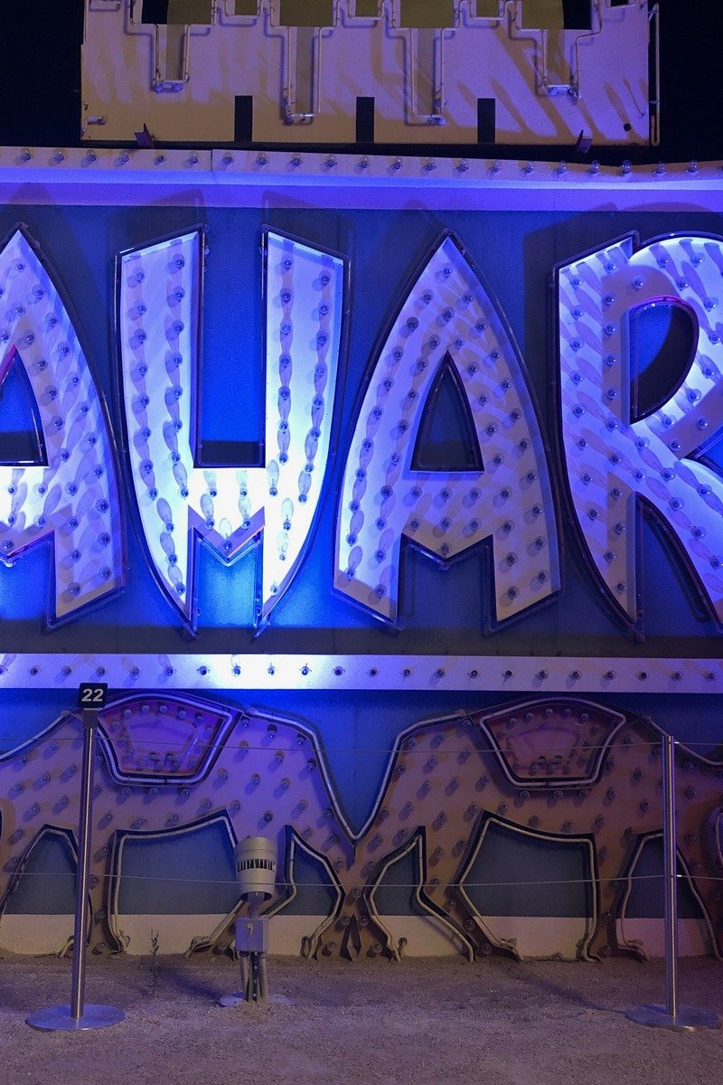 Restored Sahara sign at the Neon Museum Las Vegas