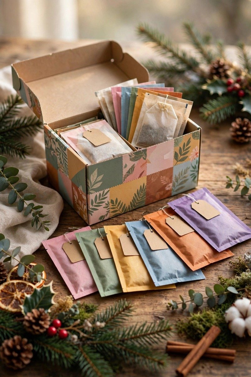 Assorted tea box, colorful