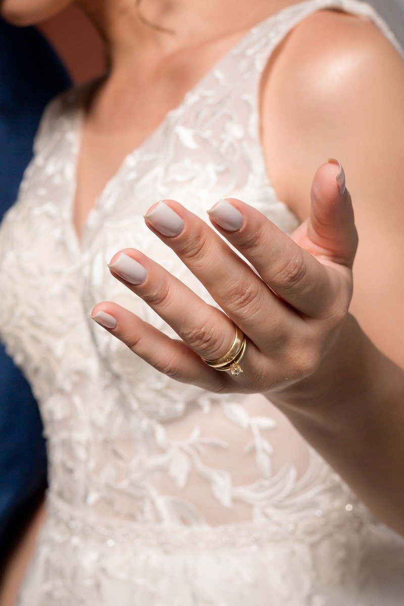 Soft ivory january nails
