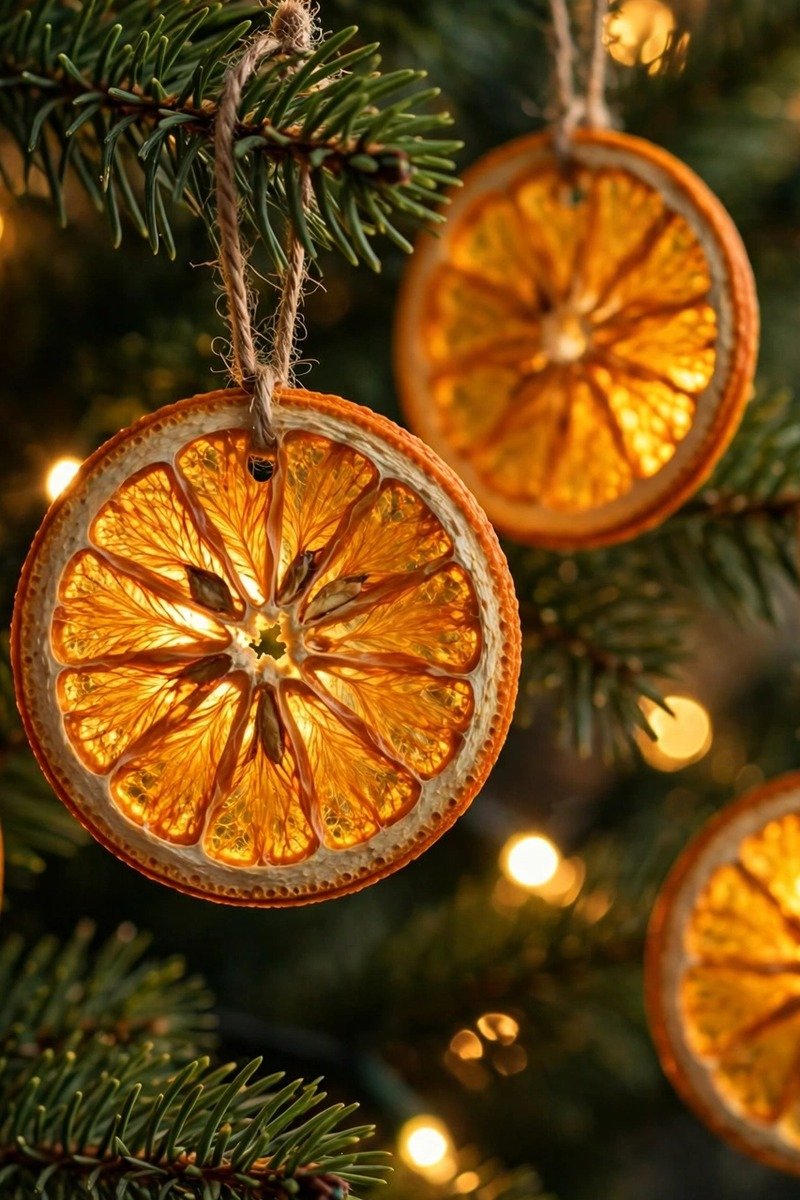 DIY Christmas ornaments idea dried orange slices