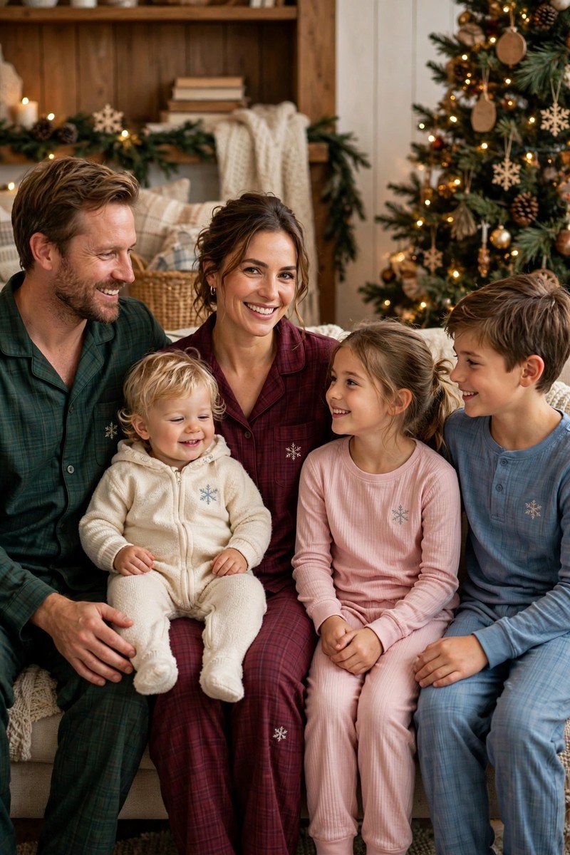Christmas pajamas idea shared motif