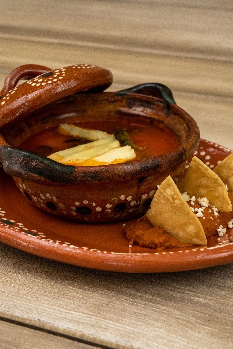 Chicken tortilla soup in a slow cooker