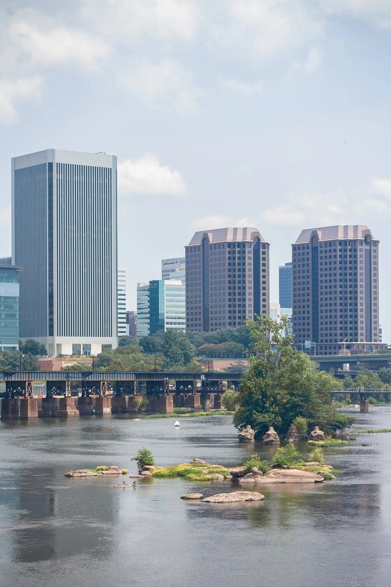 James River waterfront in Richmond Virginia