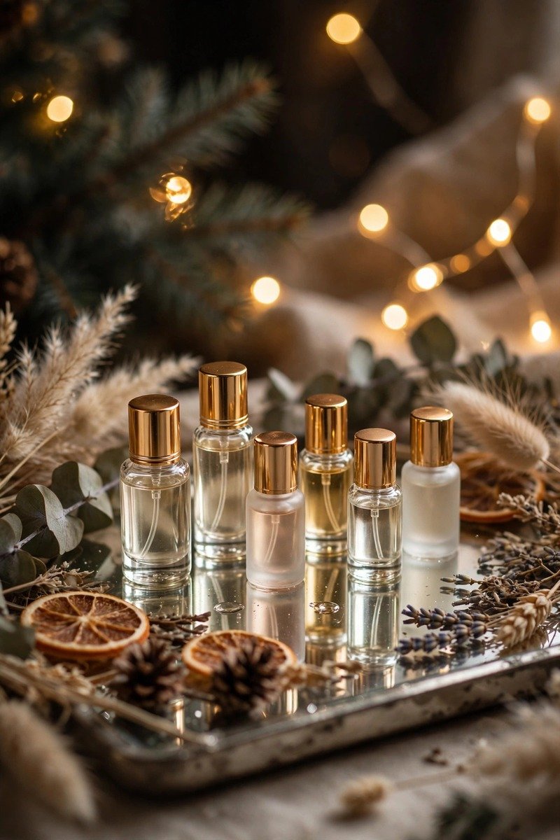 Mini perfume sampler set, elegant bottles