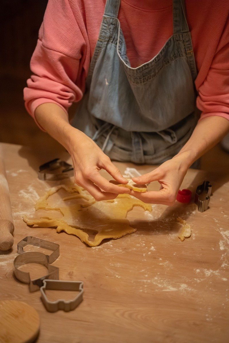 Shaping cookie dough at home