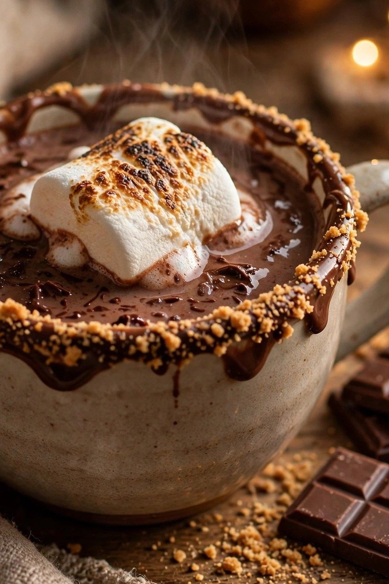 Hot chocolate bar ideas smores toppings
