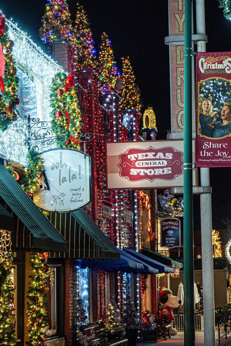 Christmas towns in the USA Grapevine Texas
