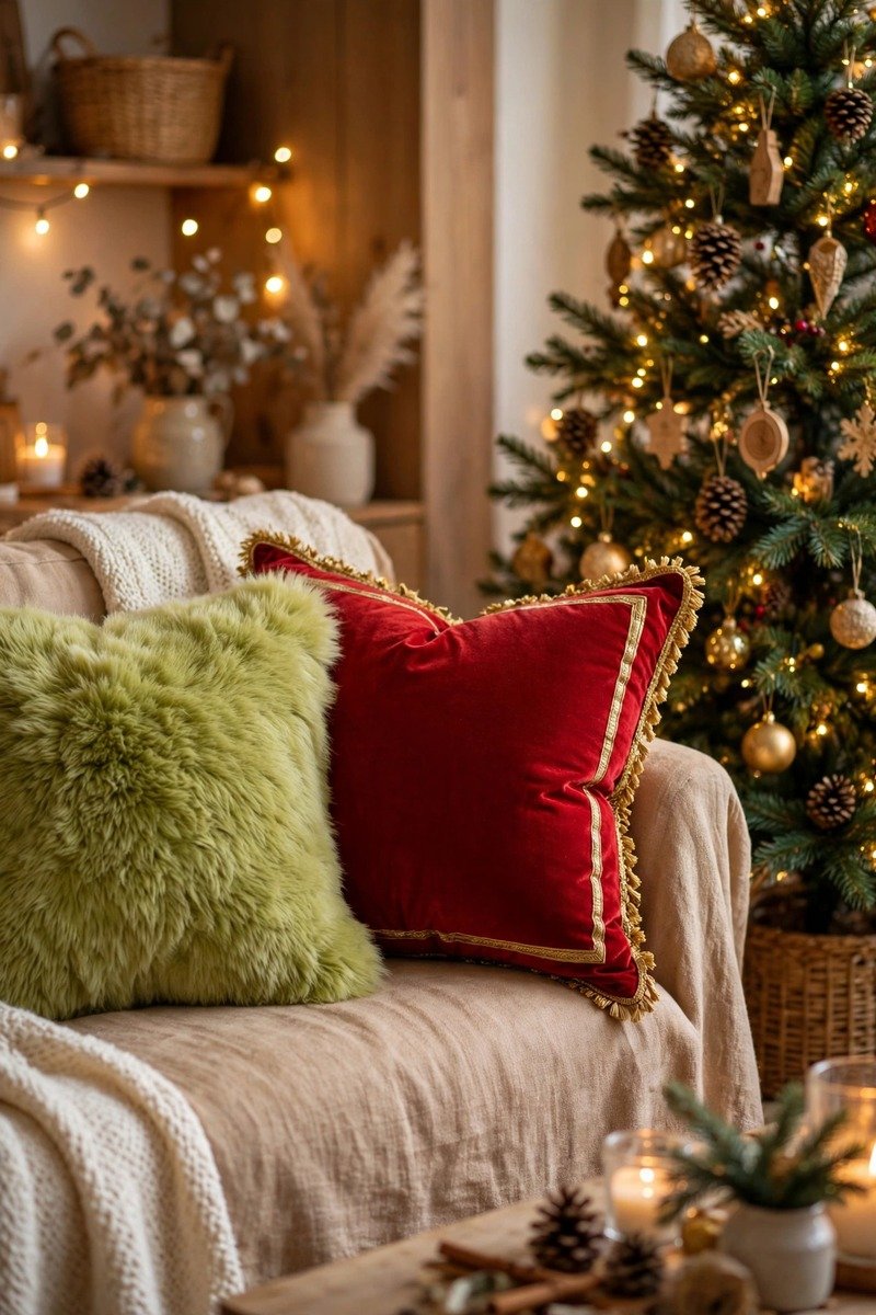 Grinch themed advent calendar with small doors and green design