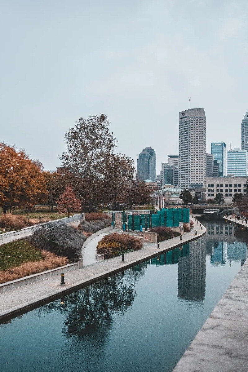 Downtown canal in Indianapolis Indiana