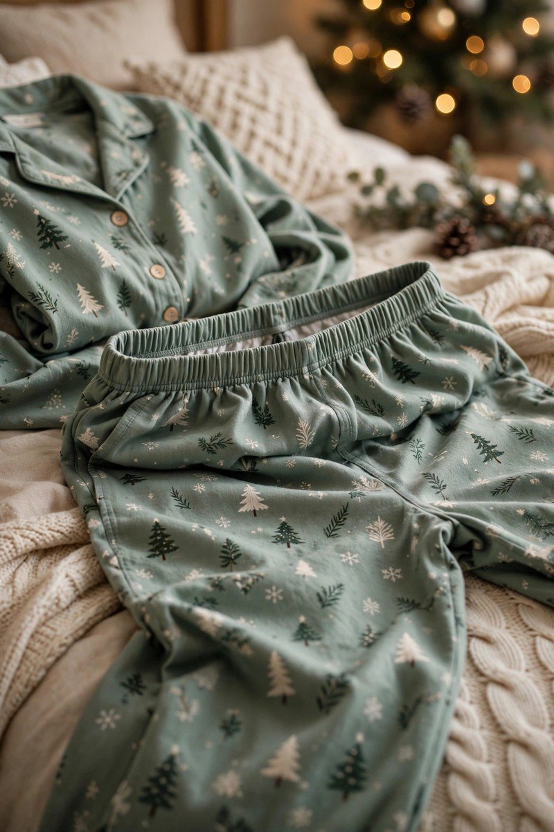 Christmas pajamas idea elastic waistband