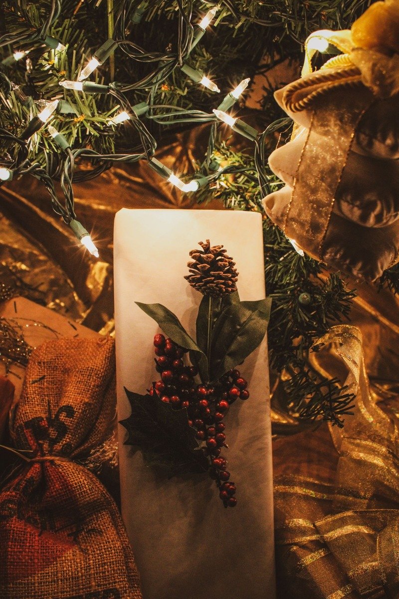 Christmas wrapping ideas natural accent