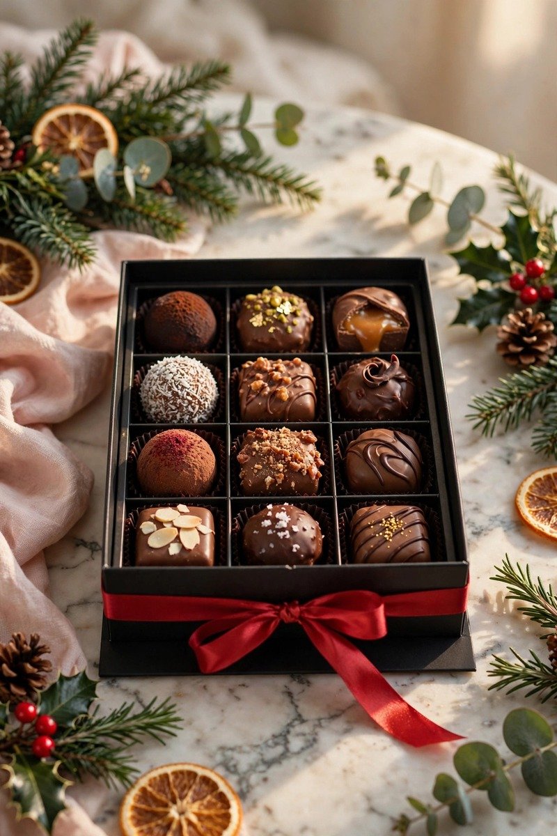 Gourmet chocolate collection box