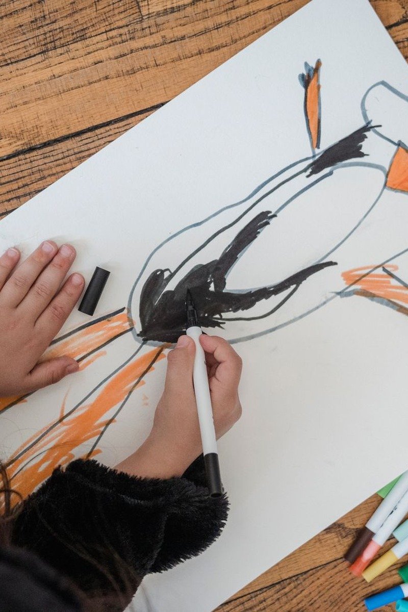 Christmas wrapping ideas kids artwork