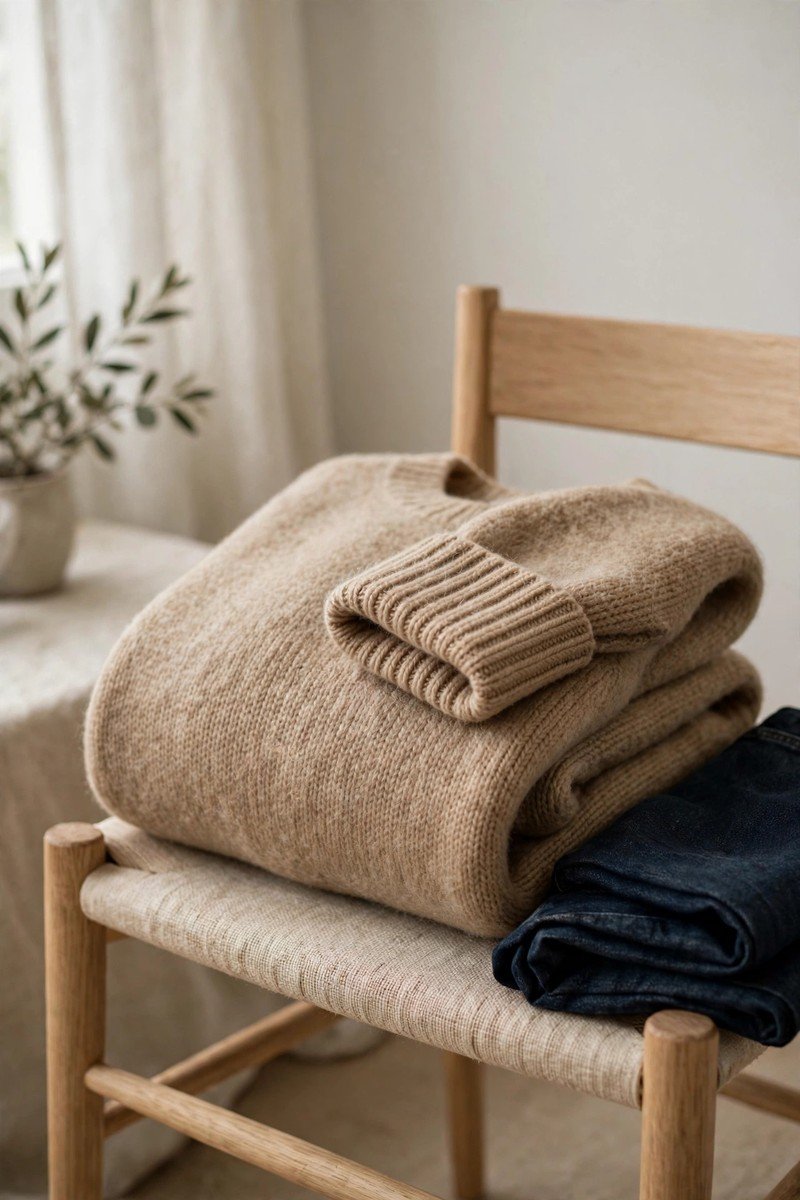 Minimalist wardrobe idea knit sweater