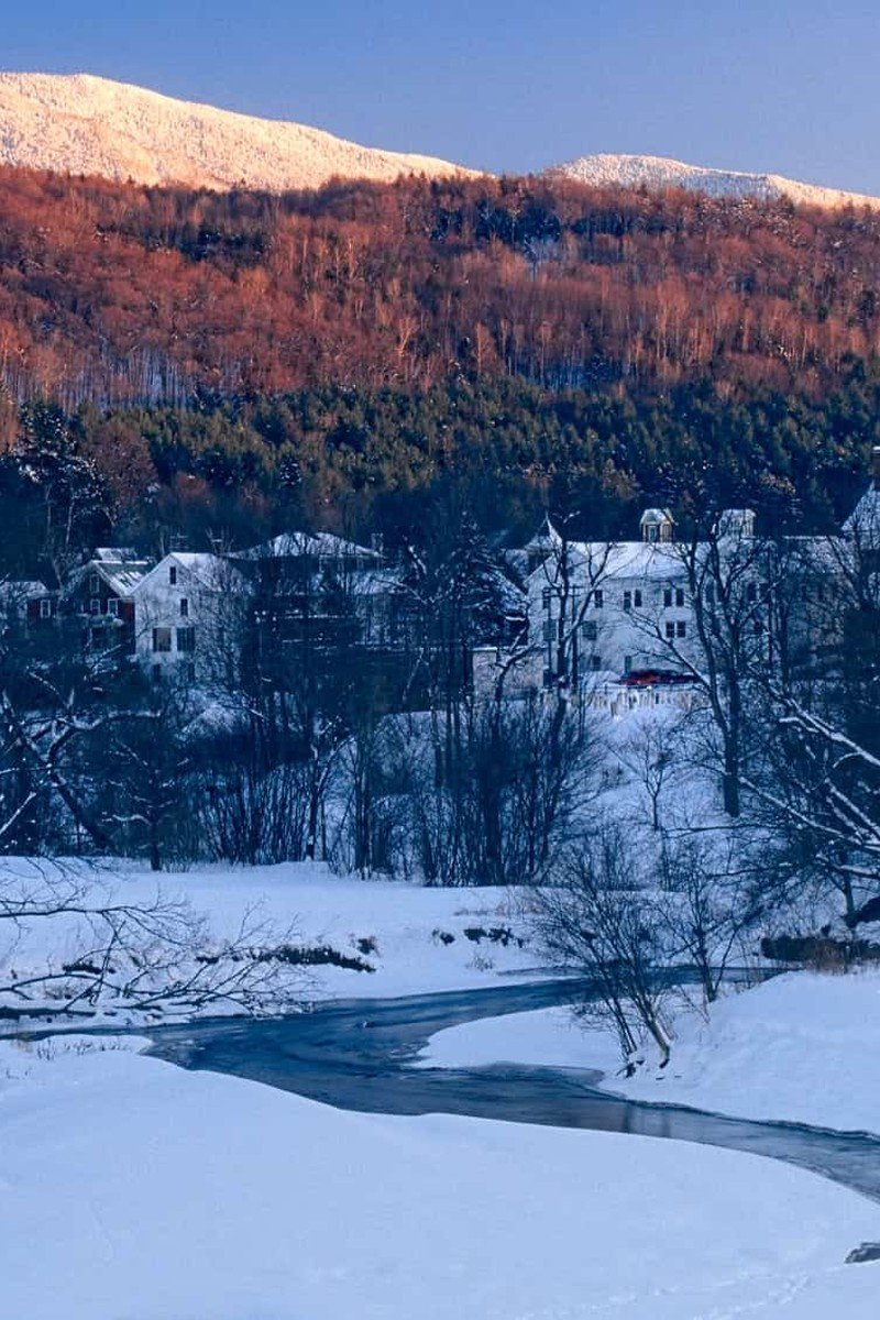 Christmas towns in the USA Stowe Vermont