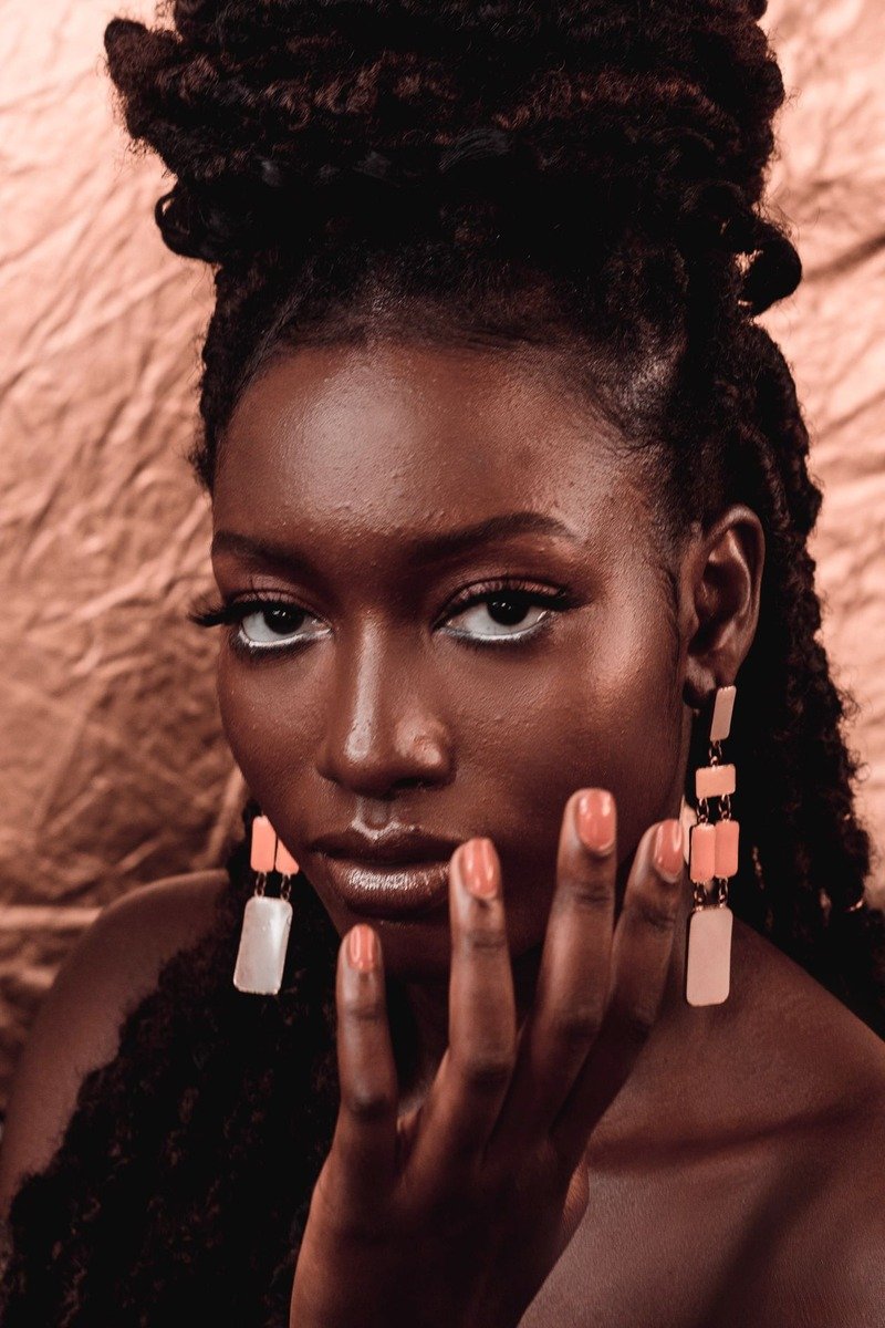 Styled locs updo bun