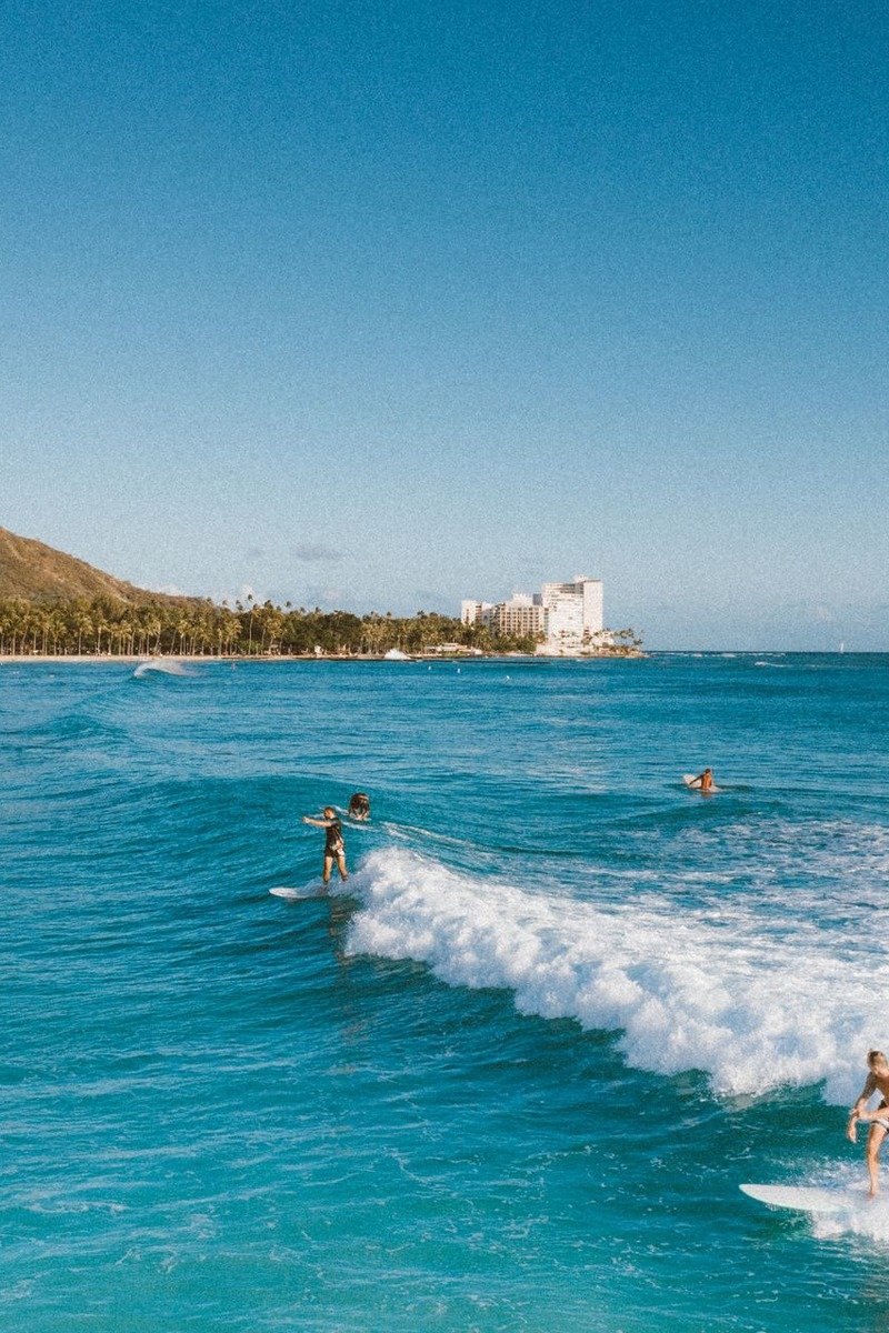 Warm winter destinations in the USA Waikiki Beach Oahu