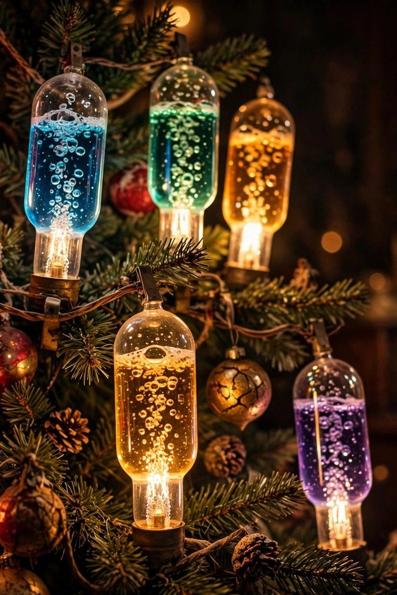 Vintage Christmas decorations bubble lights