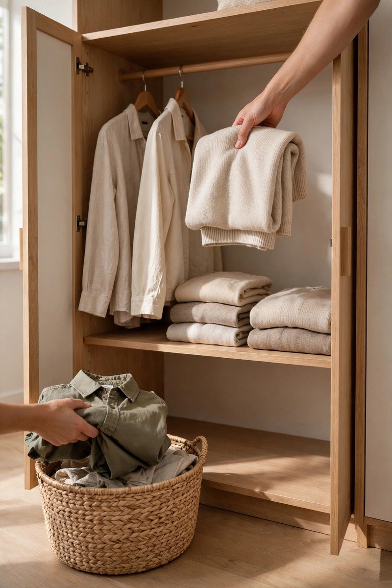 Minimalist wardrobe idea one in one out rule