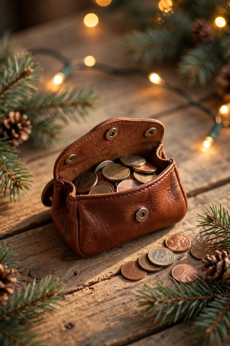Small leather coin purse