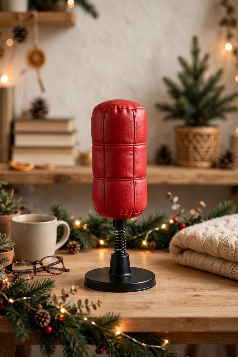 Desktop punching bag with stand