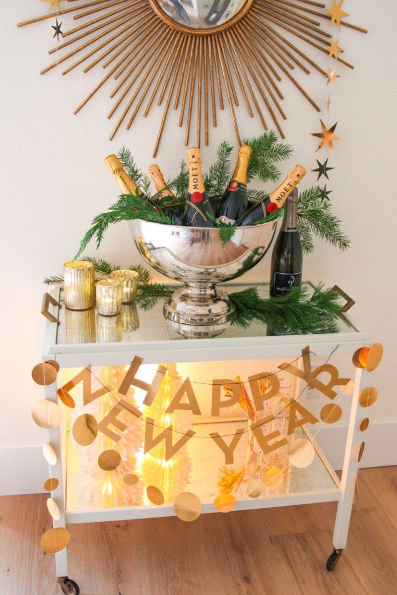 Christmas tray decor idea new years swap